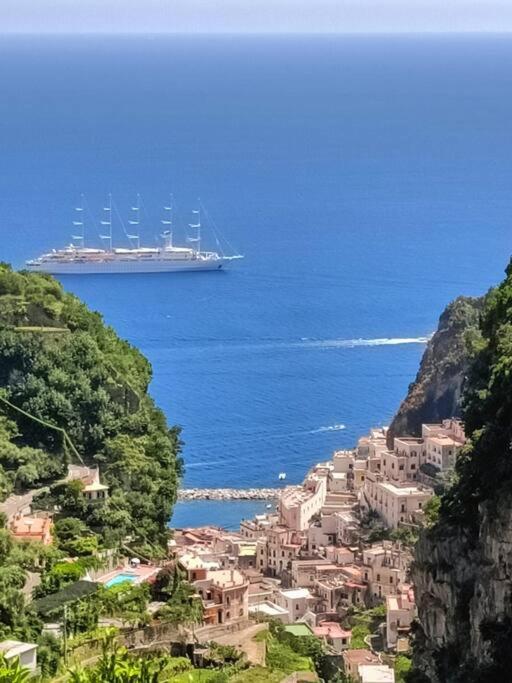 Terrazza Belvedere A Pontone - Amalfi Coast Bagian luar foto
